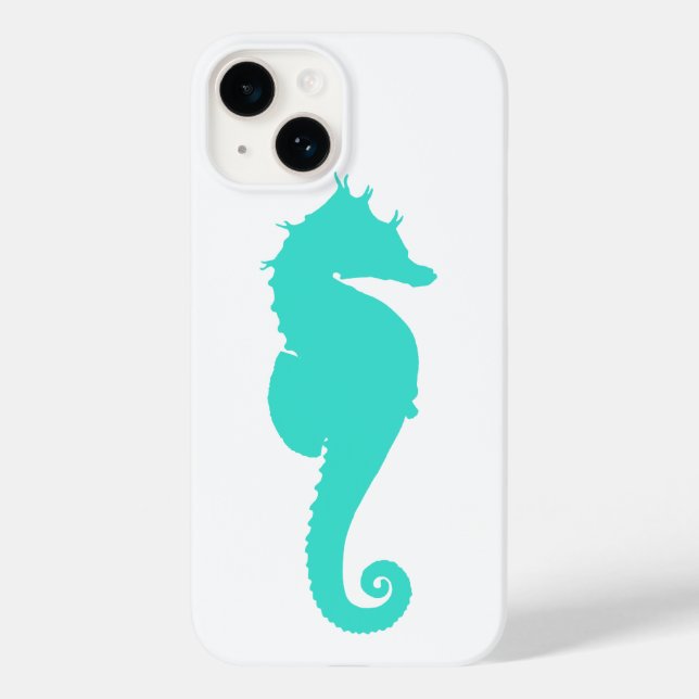Turkvoise Sea Horse on White (Baksida)