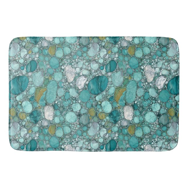 Turkvoise Stones Bath Mat Badrumsmatta (Framsidan)