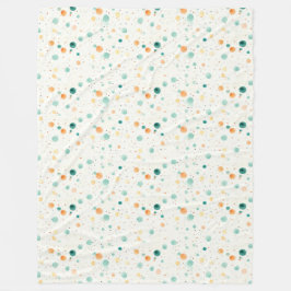 Turkvoise Tangerine Dots Fleecefilt