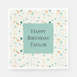 Turkvoise Tangerine Dots Pappersservett