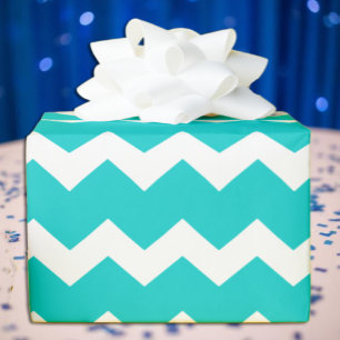 Turkvoise Teal Chevron Presentpapper