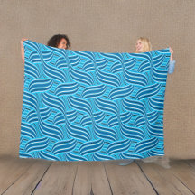 Turkvoise Teal och Blue Ribbony Swirls