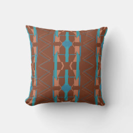 Turkvoise Teal Rust Brown Southwest look Mosaics Kudde