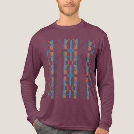 Turkvoise Teal Rust Lodrät Southwest-inspirated T Shirt