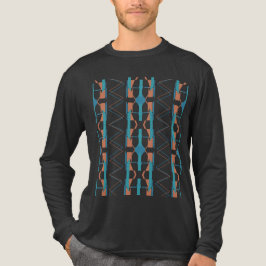 Turkvoise Teal Rust Lodrät Southwest-inspirated T Shirt