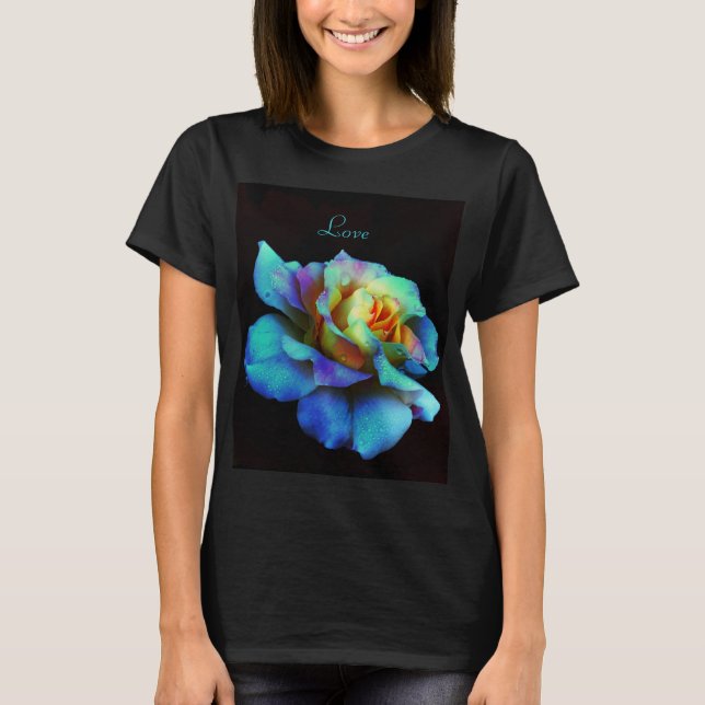 Turkvoise Tie Dyed Ro T Shirt (Framsida)