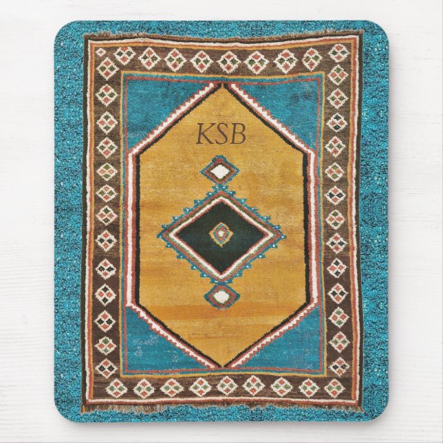 Turkvoise Treasure Antique Persian Oriental Matta Musmatta (Framsidan)