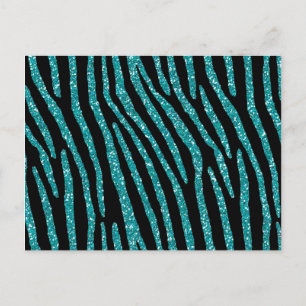 Turkvoise Zebra Glamor Elegance Vykort