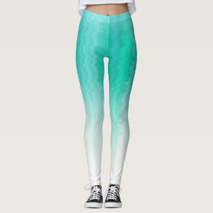 Turkvoise Zigzag Mönster Leggings