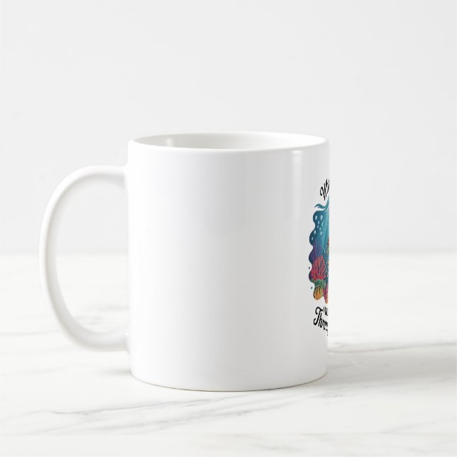 Turle när du passerar genom djupt Vatten Kaffemugg (Vänster)