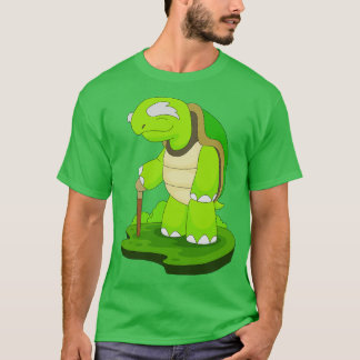 Turle Pensher Walking stick T Shirt