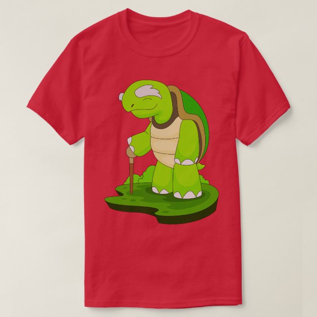 Turle Pensher Walking stick T Shirt (Design framsida)