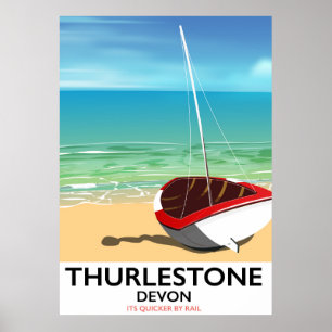 Turlestone South Devon-reseaffisch Poster