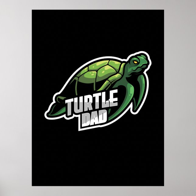 Turlte Älskare | Turtle Pappa Poster (Framsidan)