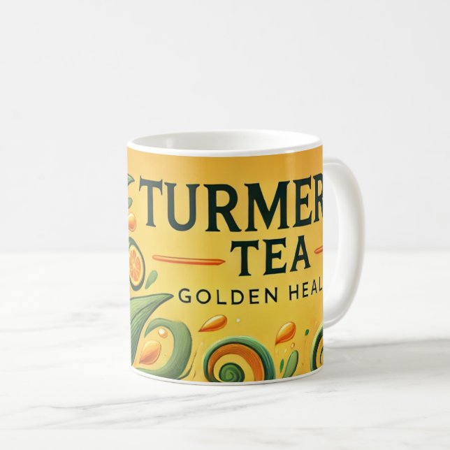 Turmeric Tea AI art Kaffemugg (Framsida höger)