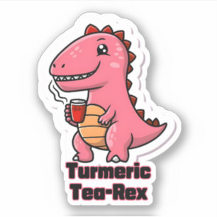 Turmeric Tea-Rex Klistermärken