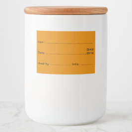 Turmeriska Guld-livsmedelsetiketter för hem och kö Mat Etiketter