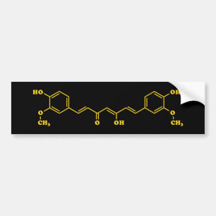 Turmisk kurkumin Molecular Chemical Formula Bildekal