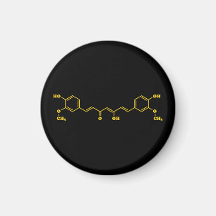 Turmisk kurkumin Molecular Chemical Formula Magnet
