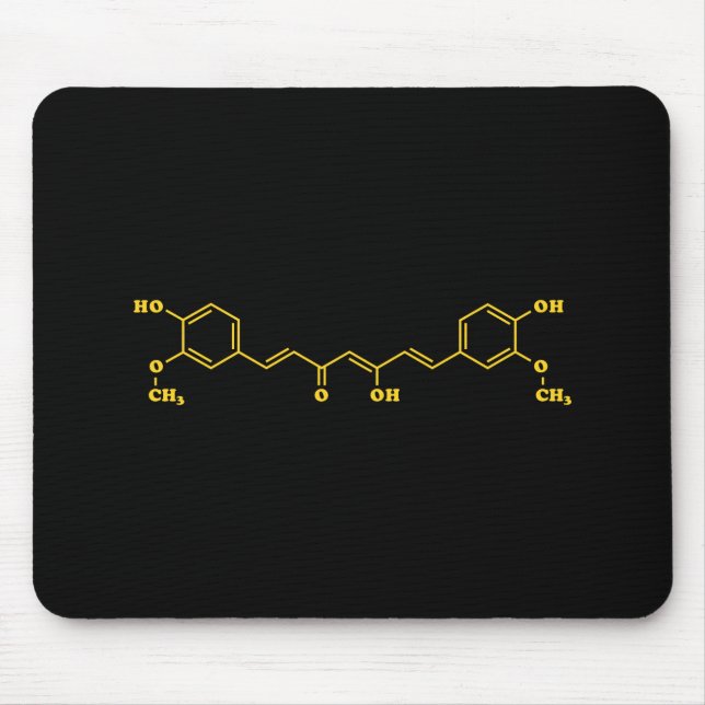 Turmisk kurkumin Molecular Chemical Formula Musmatta (Framsidan)