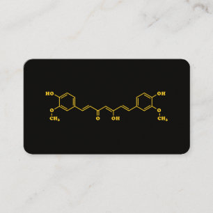 Turmisk kurkumin Molecular Chemical Formula Visitkort