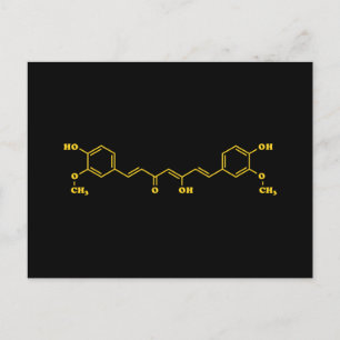 Turmisk kurkumin Molecular Chemical Formula Vykort