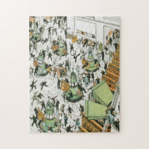 Turmoil vid NY Lagrar Exchange, av Tony Sarg