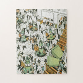 Turmoil vid NY Lagrar Exchange, av Tony Sarg Pussel