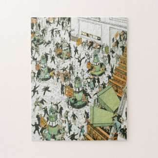 Turmoil vid NY Lagrar Exchange, av Tony Sarg Pussel