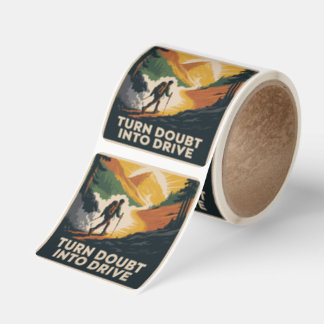 Turn Doubt Into Drive Fyrkantigt Klistermärke