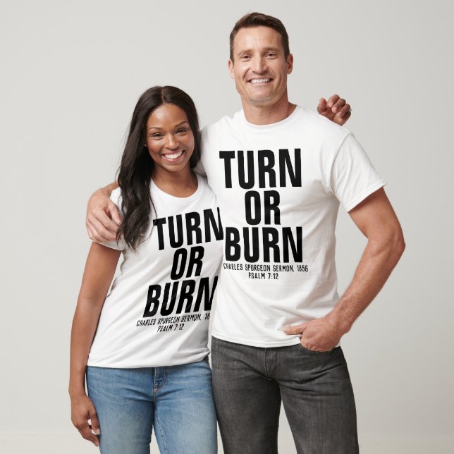TURN ELLER BURN, Charles Spurgeon, kristna T-shirt (Unisex)