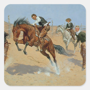 Turn Him Loose, Bill, c.1893 (oil on canvas) Fyrkantigt Klistermärke