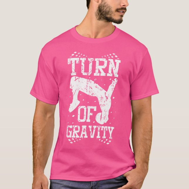 Turn Of Gravity Parkour Backflip T Shirt (Framsida)