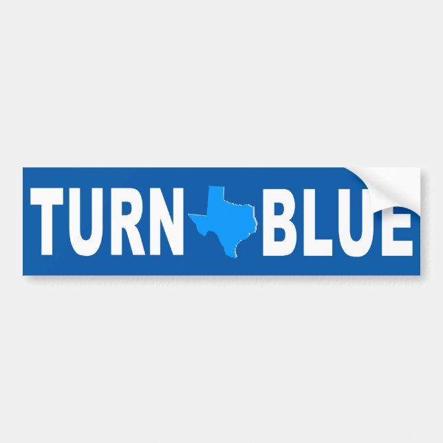 Turn Texas Blue Bildekal (Framsidan)