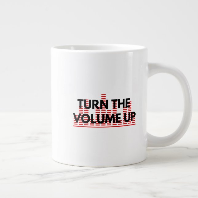 Turn The Volume Up Coffee Mug Jumbo Mugg (Höger)