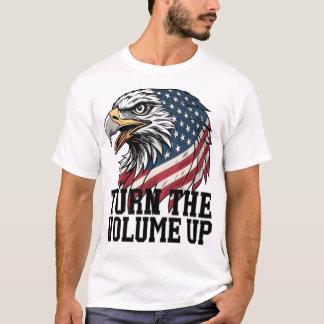 Turn The Volume Up New York city American Eagle    T Shirt