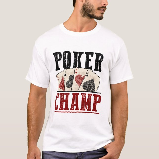 Turnament för Poker Champ Player T Shirt (Framsida)