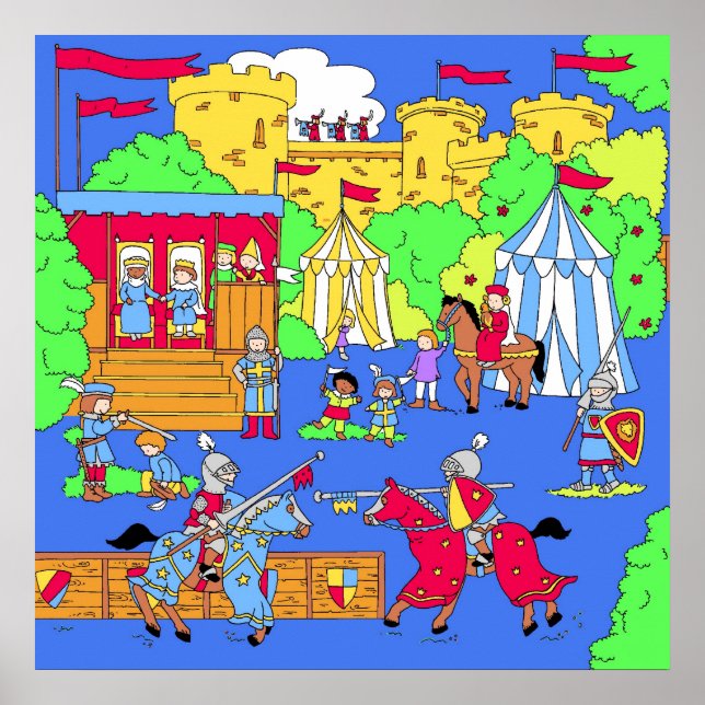 Turnament vid slottet poster (Framsidan)