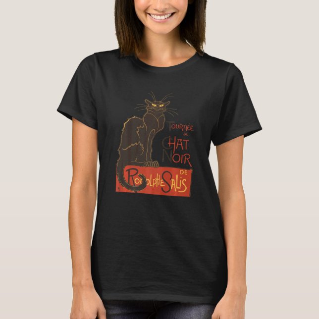 Turné av Chat Noir Vector Urklipp T Shirt (Framsida)