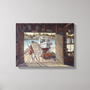 "Turne Shed at Dawn" av Charlie Rapsky Canvastryck