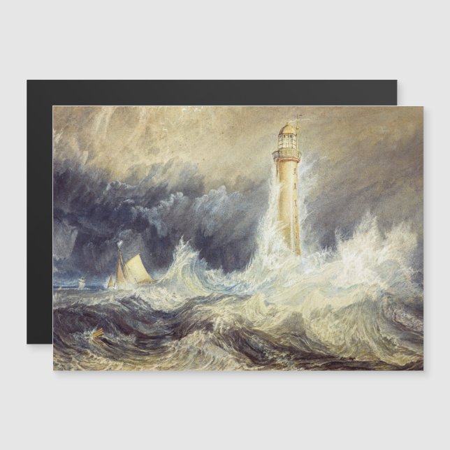 Turner - Bell Rock Lighthouse Magnetisk Kort (Fram/baksida)