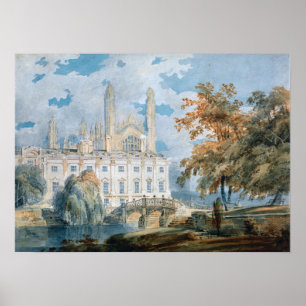 Turner - Clare Hall och Kung College Chapel Poster