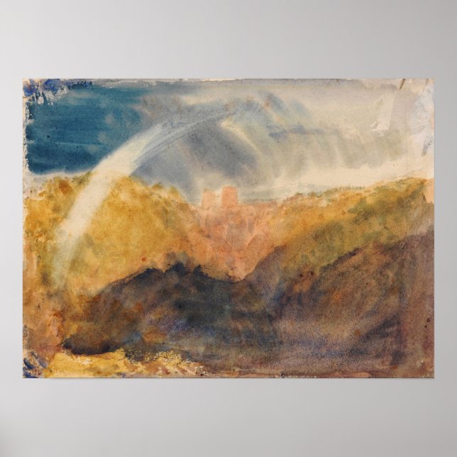 Turner - Crichton Castle, berget med regnbåge Poster (Framsidan)