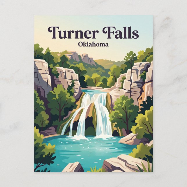 Turner Falls Oklahoma Vykort (Framsida)