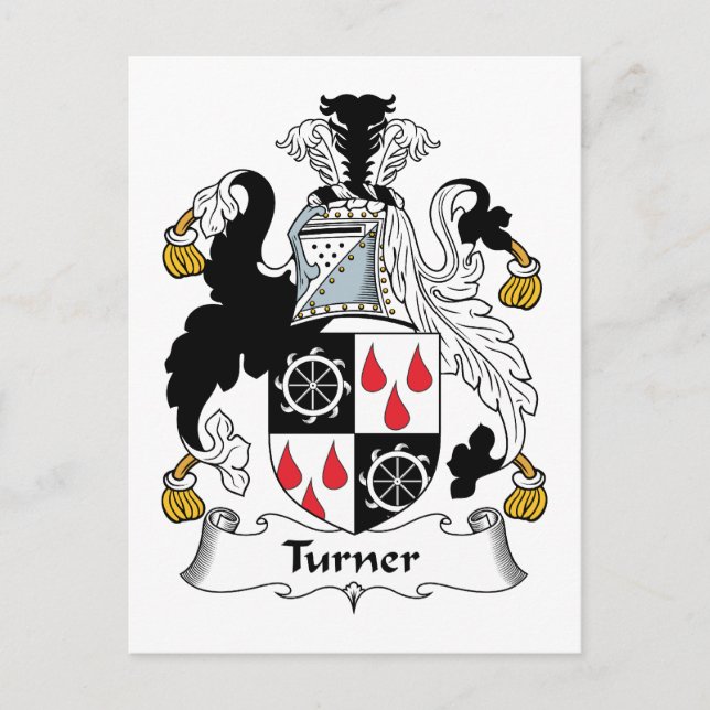 Turner familjevapen vykort (Framsida)