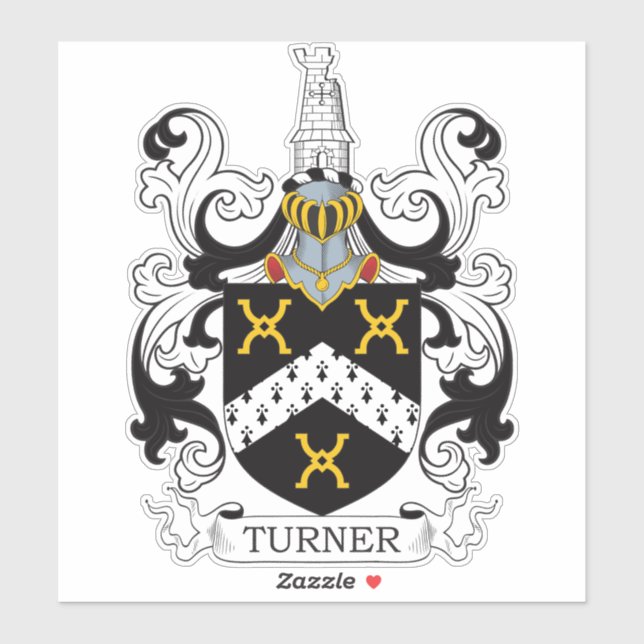 Turner Family Crest Klistermärken (Ark)