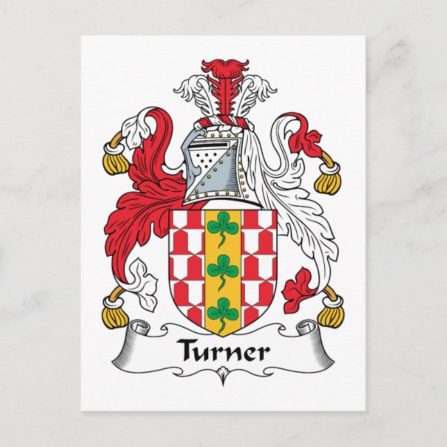 Turner Family Crest Vykort (Framsida)