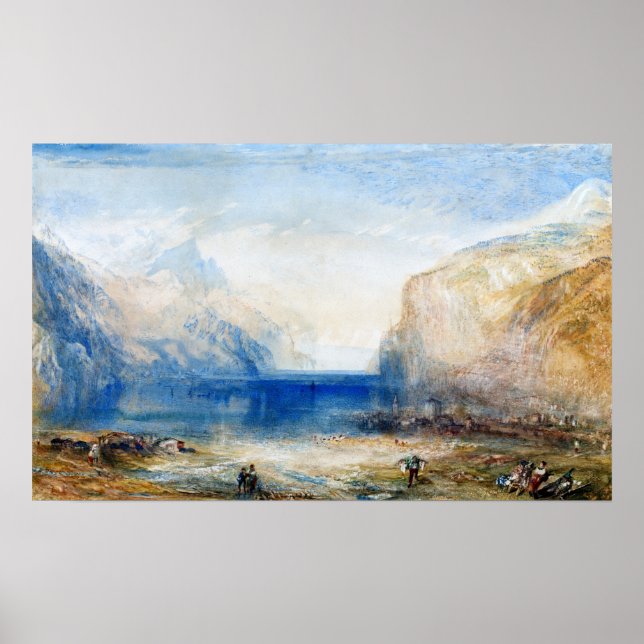 Turner - Fluelen-morgonen, Tittar mot Sjö Poster (Framsidan)