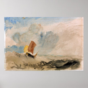 Turner - Havsbottnen i Biet med fiskefartyg Poster