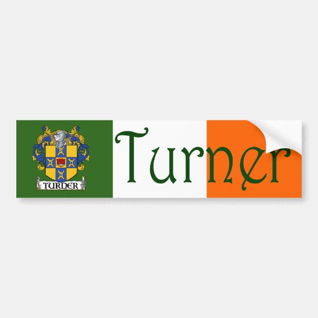 Turner Jacka av Flagga Bumper-etikett för Arm Bildekal (Framsidan)